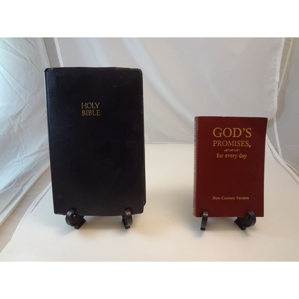 1987 Thomas Nelson Holy‎ Bible  KJV Black & Nelson God's Promises For Every  Day